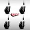 Service Caster 4'' SS Soft Rubber Wheel Swivel 7/8'' Expanding Stem Caster Set, 4PK SCC-SSEX20S414-SRS-78-4 - alternate 3